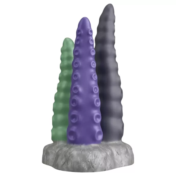 Beasty Cocks - dildo tentaculă triplu - silicon flexibil