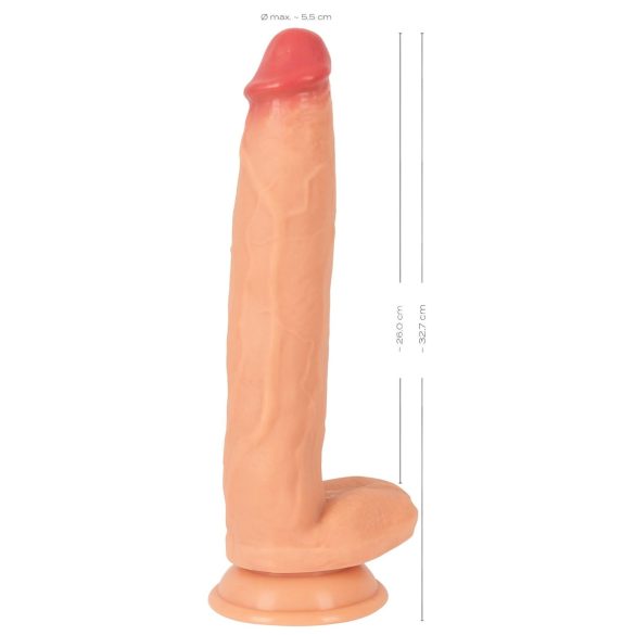 Realistixxx - dildo realist mare cu testicule - silicon natur