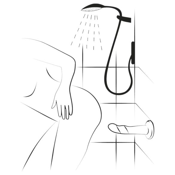 ROMP Dizi - dildo flexibil din silicon - roz-portocaliu