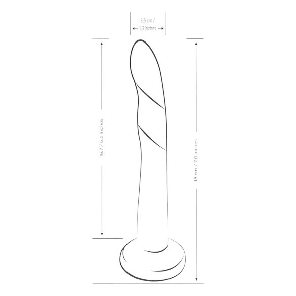 ROMP Dizi - dildo flexibil din silicon - roz-portocaliu