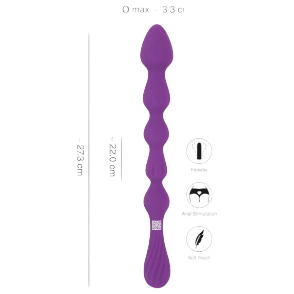 You2Toys - Dildo anal flexibil, cu bile - (mov)