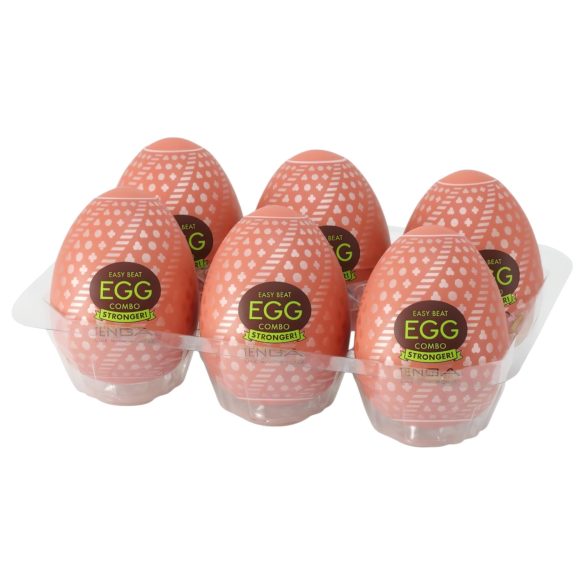TENGA Egg Combo Stronger - set 6 masturbatoare ou puternice