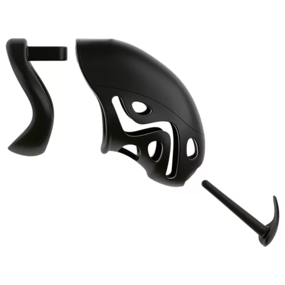 You2Toys - cușcă pentru penis cu dop uretral - negru