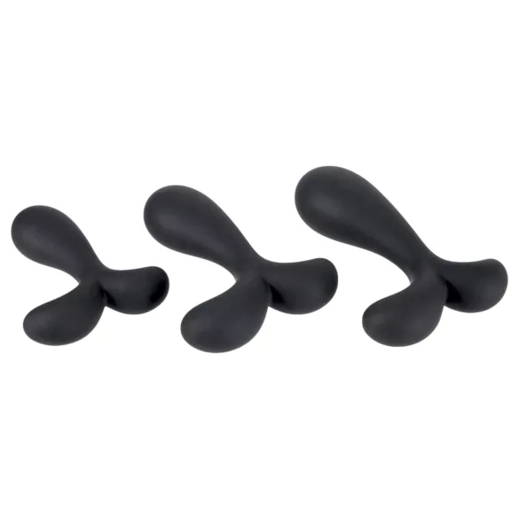 ANOS - set dopuri anale pentru antrenament - silicon negru