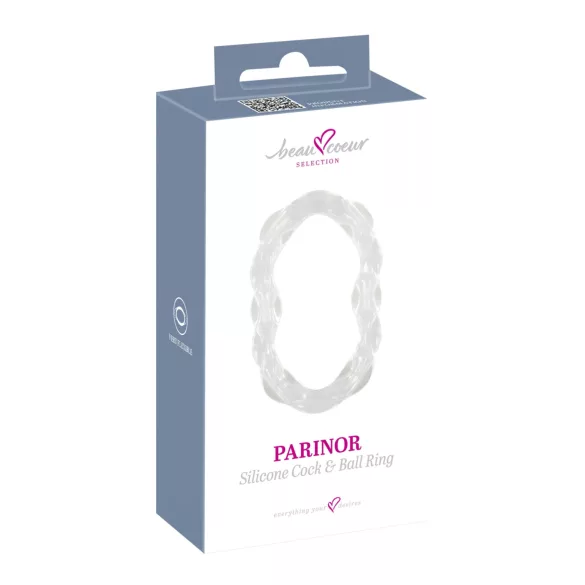 Beau Coeur Parinor - inel pentru penis și testicule - transparent