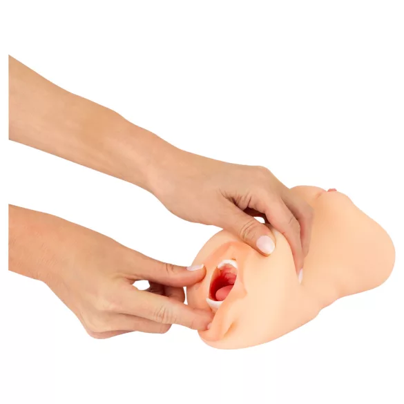 Nature Skin - masturbator vagin și gură - material realist culoare natur