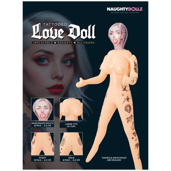 You2Toys - păpuşă sexuală tatuată gonflabilă