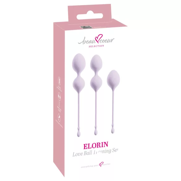 Beau Coeur Elorin - set bile vaginale pentru exerciții kegel - 3 piese - mov