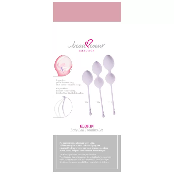 Beau Coeur Elorin - set bile vaginale pentru exerciții kegel - 3 piese - mov