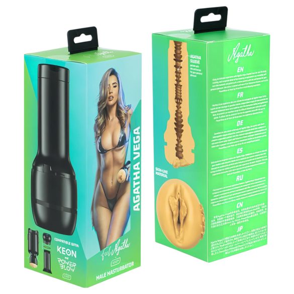 Kiiroo Agatha Vega - vagin artificial - compatibil PowerBlow - culoare naturală