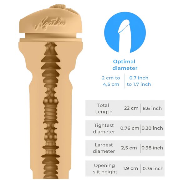 Kiiroo Agatha Vega - vagin artificial - compatibil PowerBlow - culoare naturală