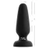 Black Velvets - dop anal din silicon cu ventuză (negru) - L