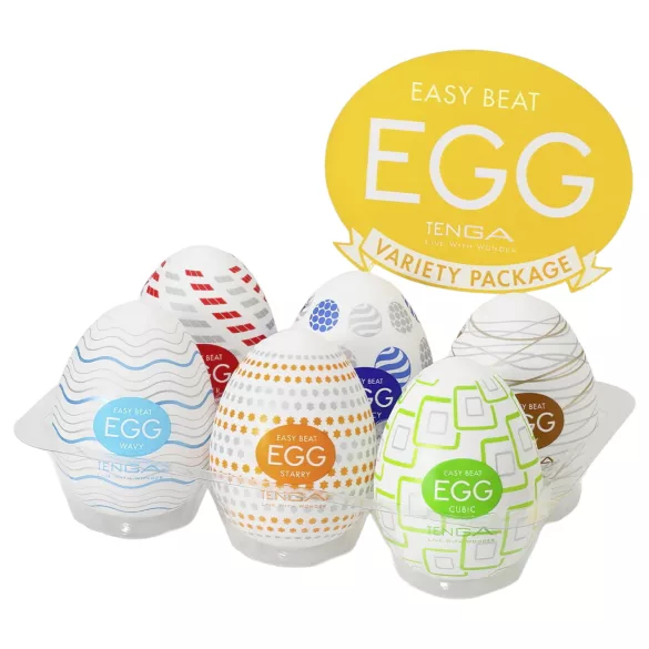 TENGA Variety - set de masturbatoare tip ou - pachet 6 bucăți