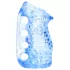 Fleshlight Fleshskins Grip Blue Ice - masturbator deschis la ambele capete (albastru)