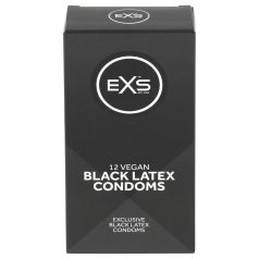 EXS Black - prezervative din latex - negru - 12 bucăți