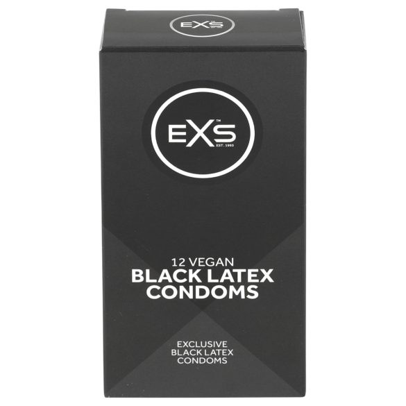 EXS Black - prezervative din latex - negru - 12 bucăți