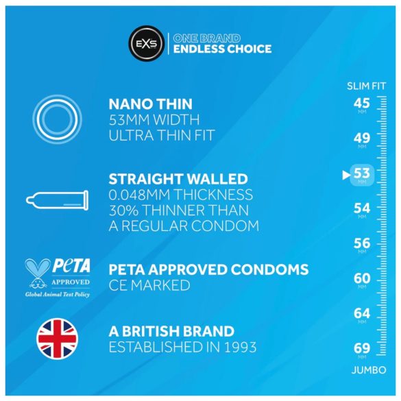 EXS - prezervativ ultra subțire - 3 bucăți