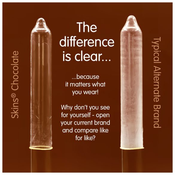 Skins - prezervative cu aromă de ciocolată - 4 bucăți