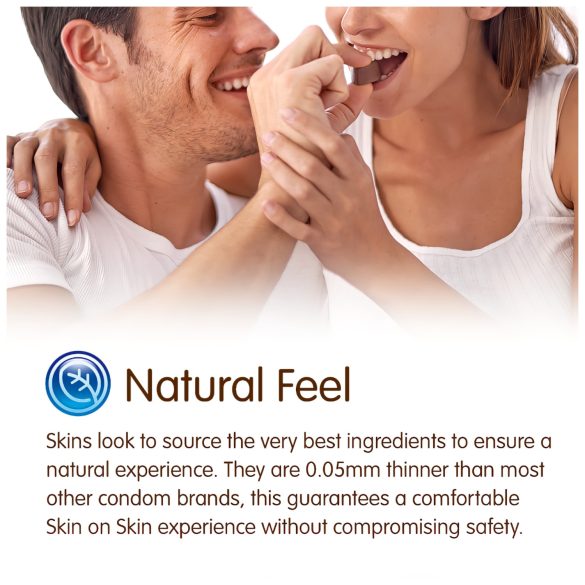 Skins - prezervative aromă de ciocolată - 8 bucăți