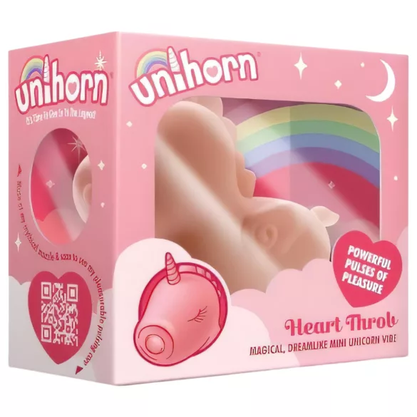 Unihorn Heart Throb - vibrator clitoral unicorn cu acumulator - roz