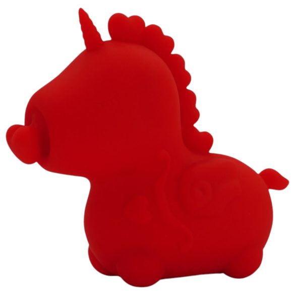 Unihorn Cupid's Beau - Stimulator Unicorn cu acumulator pentru clitoris (roșu)