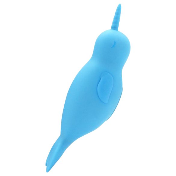 Unihorn of the Sea - stimulator de clitoris narval cu baterii (albastru)