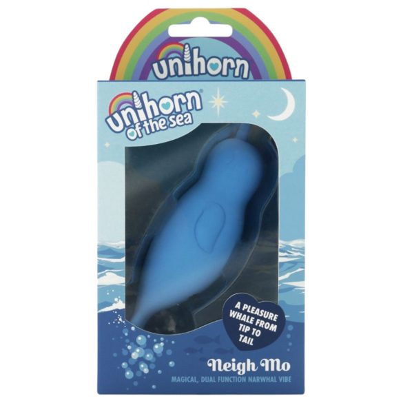 Unihorn Of The Sea - vibrator clitoridian cu încărcare USB - silicon albastru
