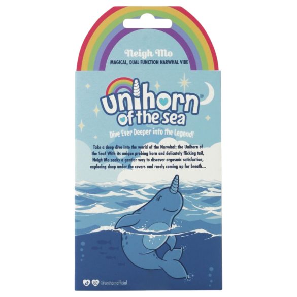 Unihorn Of The Sea - vibrator clitoridian cu încărcare USB - silicon albastru