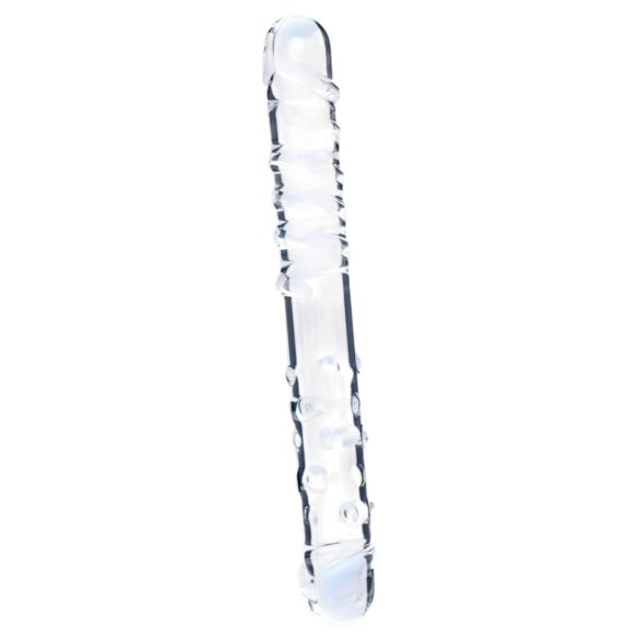 Clarity - dildo din sticlă cu două capete - transparent