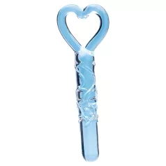 Clarity - dildo din sticlă cu mâner inimă - transparent