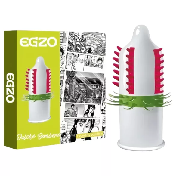 Egzo Dulche Bombero - prezervativ stimulator cu țepi - 1 bucată
