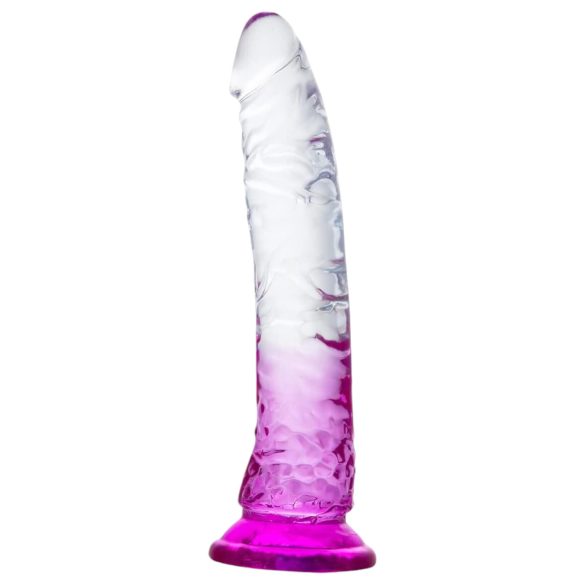 Lance Singuratic - dildo cu ventuză (mov-transparent)