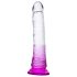Lance Singuratic - dildo cu ventuză (mov-transparent)