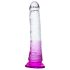 Lance Singuratic - dildo cu ventuză (mov-transparent)