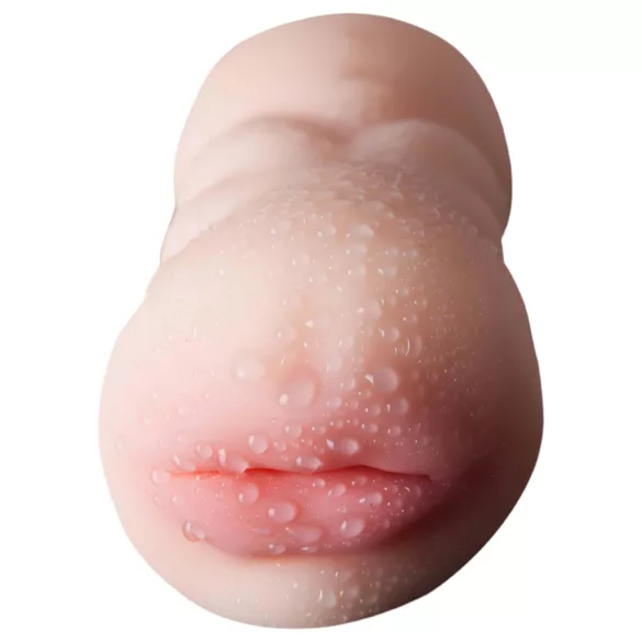 Lonely - masturbator 2 în 1 vagin și gură din silicon natur