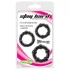Lonely Stay Hard - set inele pentru penis - silicon negru - 3 piese