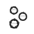 Lonely Stay Hard - set inele pentru penis - silicon negru - 3 piese