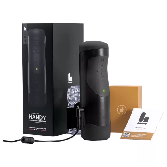 The Handy 1.1 - masturbator inteligent VR pentru bărbați - negru, rețea