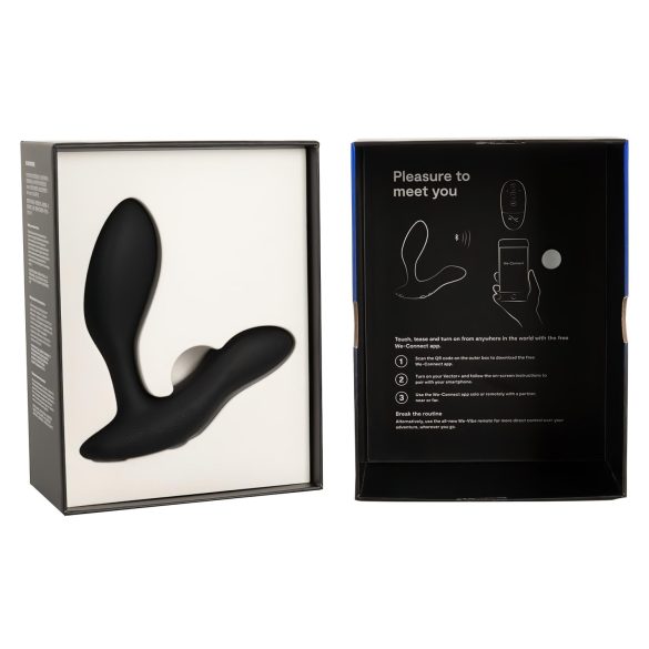 We-Vibe Vector+ - vibrator anal inteligent, reîncărcabil - silicon negru