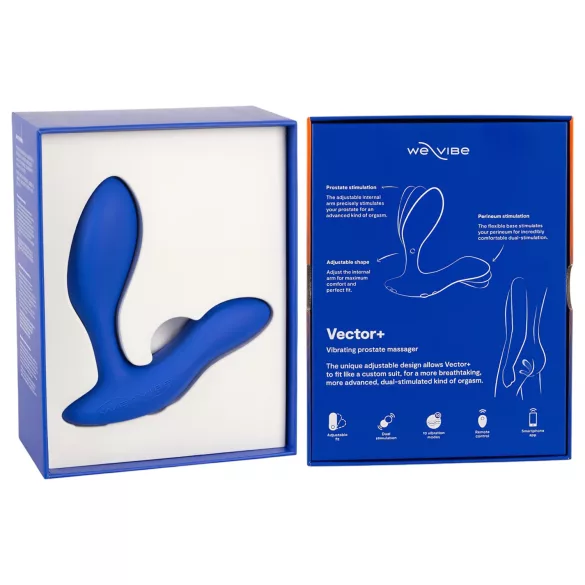 We-Vibe Vector+ - vibrator anal inteligent cu acumulator - albastru