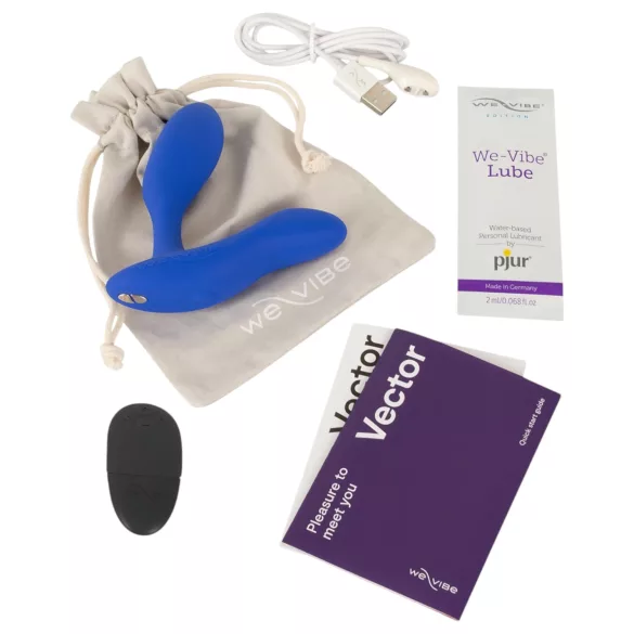 We-Vibe Vector+ - vibrator anal inteligent cu acumulator - albastru