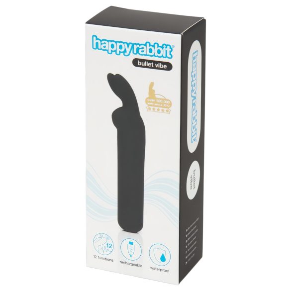 Vibrator tip "iepuraș", reîncărcabil (negru)