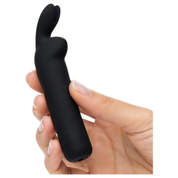 Happyrabbit - Vibrator tip bullet cu iepuraș - reîncărcabil - negru