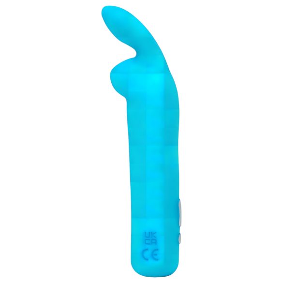 Happyrabbit - vibrator mini tip iepuraș - reîncărcabil, albastru