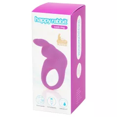   Happyrabbit - inel pentru penis vibrator reîncărcabil - silicon mov