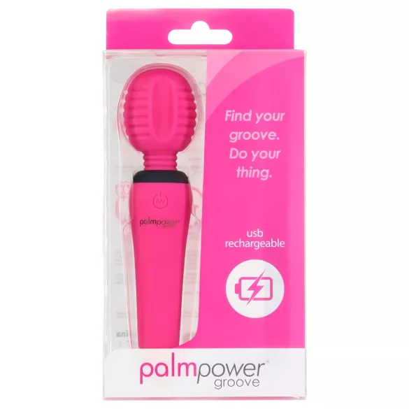 PalmPower Groove - vibrator masaj reincarcabil - silicon roz