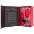 Inimioară b-vibe - vibrator anal cu telecomandă, roșu și reîncărcabil