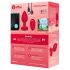 Inimioară b-vibe - vibrator anal cu telecomandă, roșu și reîncărcabil