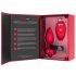 Inimioară b-vibe - vibrator anal cu telecomandă, roșu și reîncărcabil