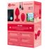 Inimioară b-vibe - vibrator anal cu telecomandă, roșu și reîncărcabil